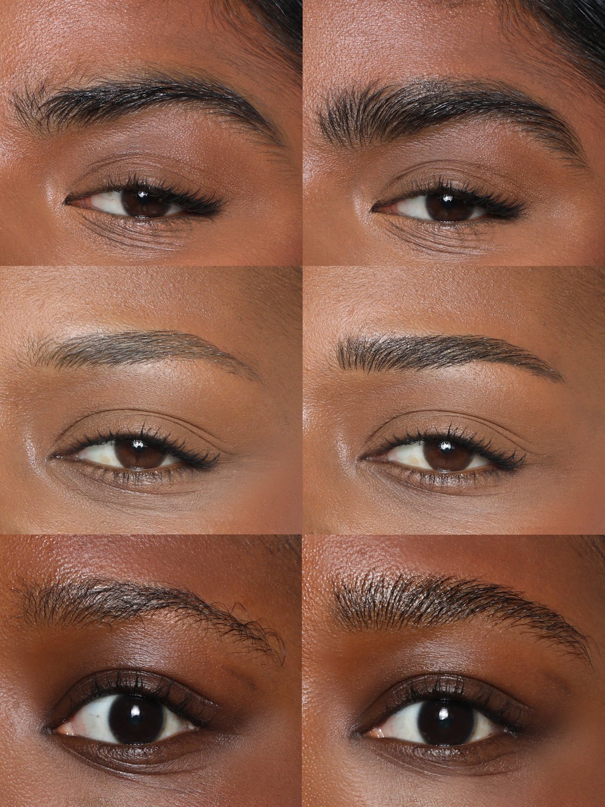 REFY Brow Tint in Black on Models Before & After