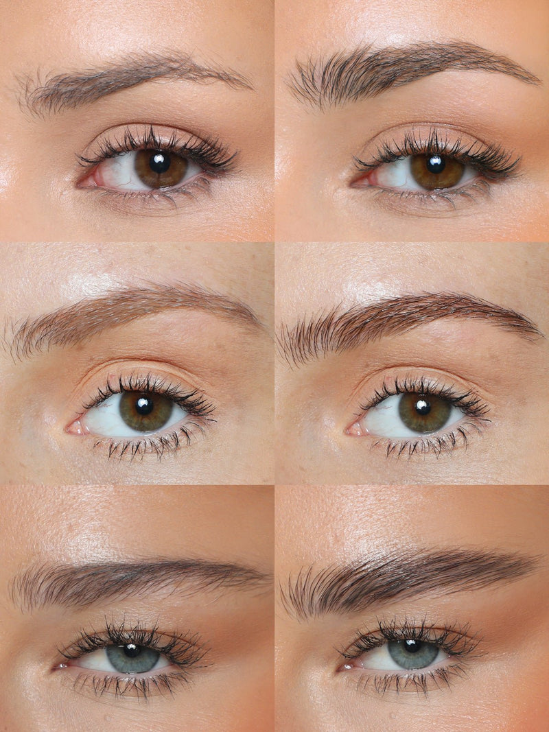 REFY Brow Tint in Medium Brown on Models Before & After