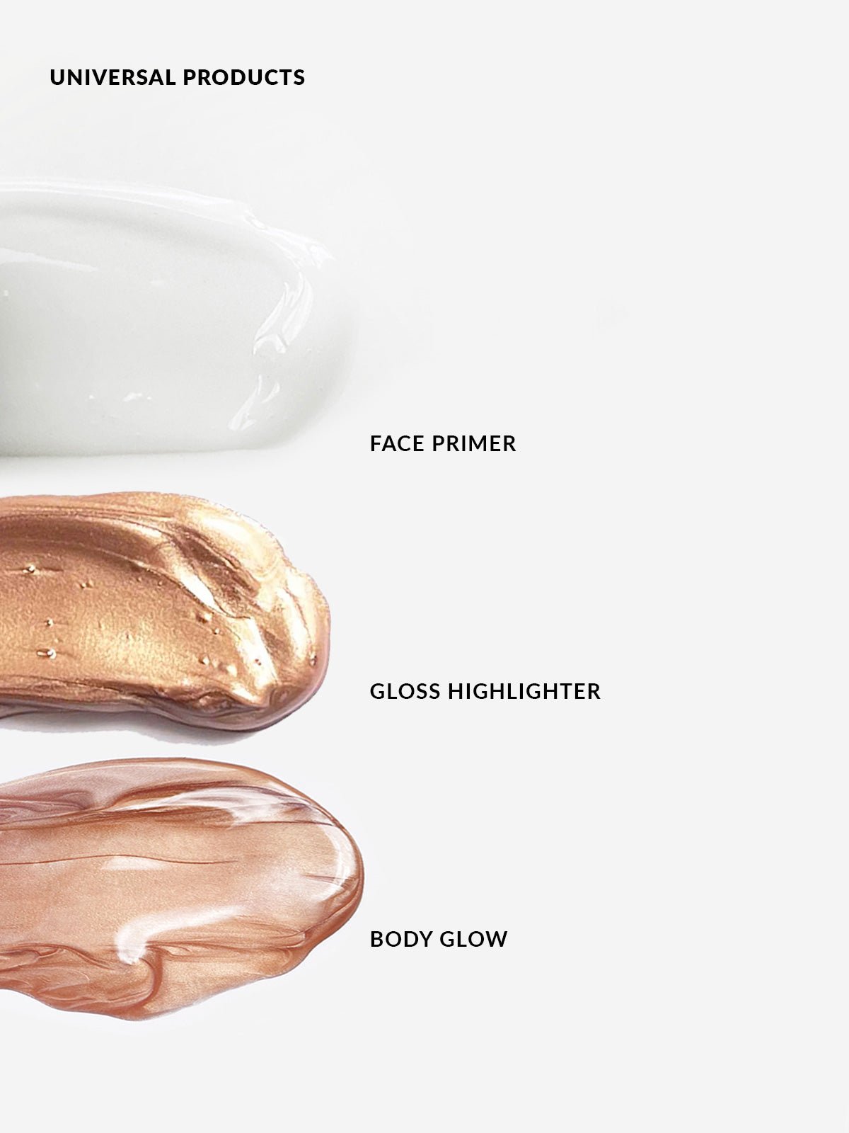 REFY FACE & BODY UNIVERSAL PRODUCTS SHADE SWATCHES